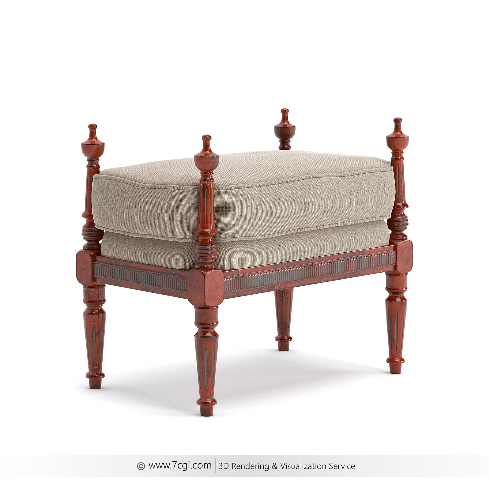 Antique Furniture 3D Modeling and Rendering
